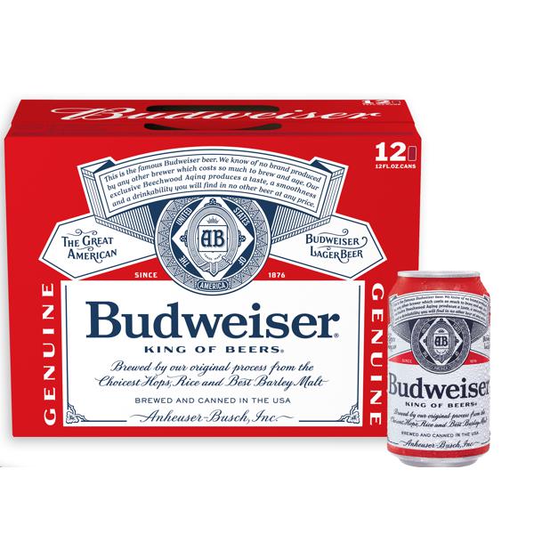 Budweiser 12pk/12oz Cans, 5% ABV - Frostys Bottle Shop