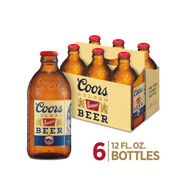 Coors Banquet Lager Beer, 6 Pack, 12 Fl Oz Bottles, 5% ABV - Frostys ...