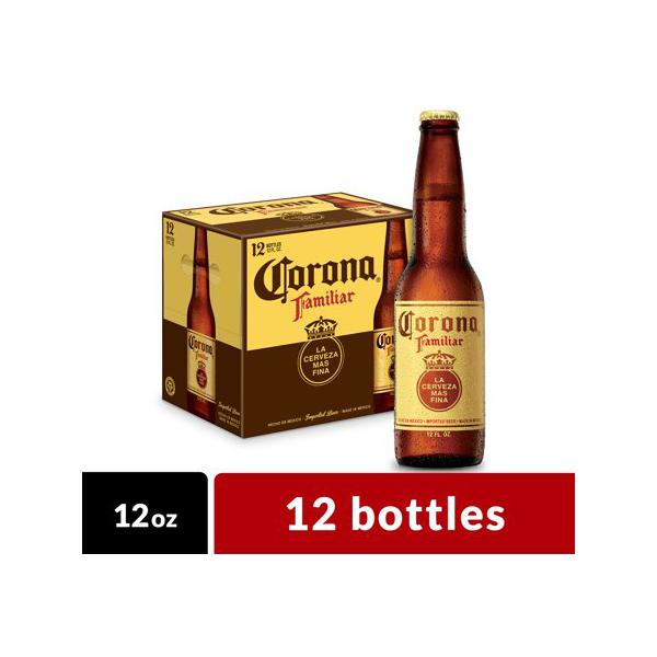 Corona Familiar Mexican Lager Beer, 12 Pk 12 Fl Oz Bottles, 4.8% Abv 